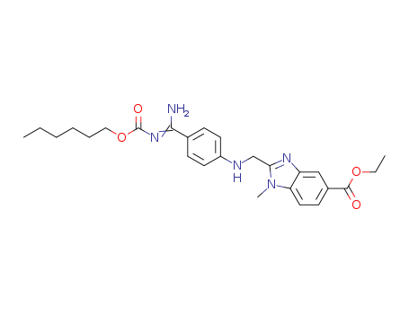 (E)-ethyl 2-(((4-(N'-((hexyloxy)carbonyl)carbamimidoyl)phenyl)amino)methyl)-1-methyl-1H-benzo[d]imidazole-5-carboxylate