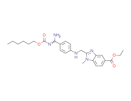 ethyl 2-[[4-[(n-hexyloxycarbonyl)aminoiminomethyl]phenylamino]methyl]-1-methyl-1H-benzimidazole-5-carboxylate