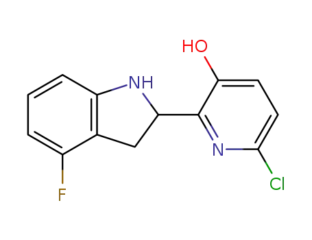 6-chloro-2-(4-fluoroindolin-2-yl)pyridin-3-ol