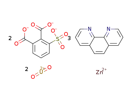 Zn(1,10-phenanthroline)3(UO2)2(3-sulfoisophthalate)2