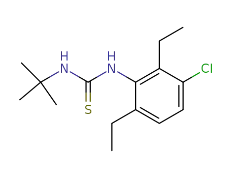 Molecular Structure of 67330-84-1 (Thiourea, N-(3-chloro-2,6-diethylphenyl)-N'-(1,1-dimethylethyl)-)