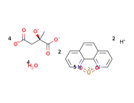 [H-1,10-phenanthroline]2[(UO2)5(D-(-)-citramalic acid)4(H2O)]*3H2O