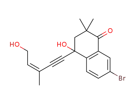 (Z)-7-bromo-4-hydroxy-4-(5′-hydroxy-3-methylpent-3′-en-1′-yn-1′-yl)-2,2-dimethyl-3,4-dihydronaphthalen-1(2H)-one