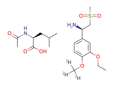 (S)-1-(3-(ethoxy)-4-(methoxy-d3)phenyl)-2-(methylsulfonyl)ethylamine N-acetyl-L-leucine