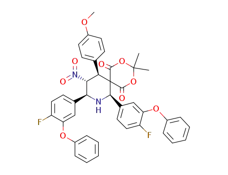 8-aza-7,9-di(4-fluoro-3-phenoxyphenyl)-11-(p-methoxyphenyl)-3,3-dimethyl-10-nitro-2,4-dioxa-1,5-dioxospiro[5,5]undecane