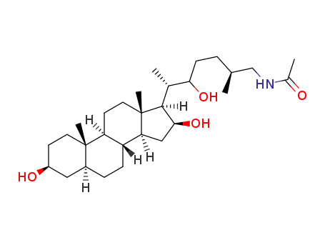 (25S)-26-acetylamino-3β,16β,20-trihydroxy-5α-cholestane