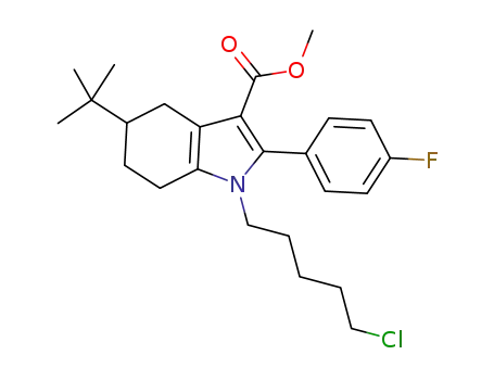methyl 5-tert-butyl-1-(5-chloropentyl)-2-(4-fluorophenyl)-4,5,6,7-tetrahydro-1H-indole-3-carboxylate