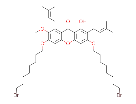 3,6-bis((8-bromooctyl)oxy)-1-hydroxy-7-methoxy-2,8-bis(3-methylbut-2-en-1-yl)-9H-xanthen-9-one