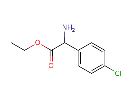 Molecular Structure of 124031-17-0 (ETHYL 2-AMINO-2-(4-CHLOROPHENYL)ACETATE)
