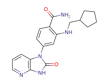 2-[(cyclopentylmethyl)amino]-4-(2-oxo-2,3-dihydro-1H-imidazo[4,5-b]pyridin-1-yl)benzamide