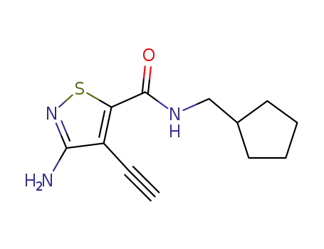 3-amino-N-(cyclopentylmethyl)-4-ethynyl-isothiazole-5-carboxamide
