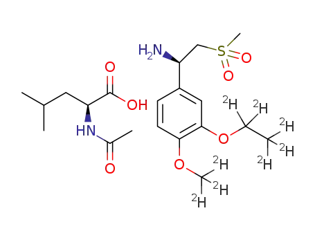 (S)-1-(3-(ethoxy-d5)-4-(methoxy-d3)phenyl)-2-(methylsulfonyl)ethylamine N-acetyl-L-leucine