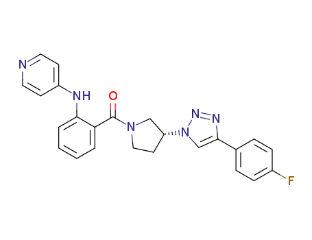 (R)-(3-(4-(4-fluorophenyl)-1H-1,2,3-triazol-1-yl)pyrrolidin-1-yl)(2-(pyridin-4-ylamino)phenyl)methanone