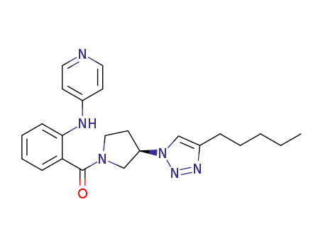 (R)-(3-(4-pentyl-1H-1,2,3-triazol-1-yl)pyrrolidin-1-yl)(2-(pyridin-4-ylamino)phenyl)methanone