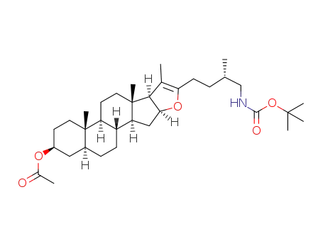 (2aS,4S,6aS,6bS,8aS,8bS,11aS,12aS,12bR)-10-((S)-4-((tert-butoxycarbonyl)amino)-3-methylbutyl)-6a,8a,9-trimethyl-2,2a,3,4,5,6,6a,6b,7,8,8a,8b,11a,12,12a,12b-hexadecahydro-1H-naphtho[2’, 1’:4,5]indeno[2,1-b]furan-4-yl acetate acetate