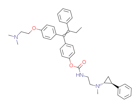 4-(1-(4-(2-(dimethylamino)ethoxy)phenyl)-2-phenylbut-1-en-1-yl)phenyl (2-(methyl(2-phenylcyclopropyl)amino)ethyl)carbamate