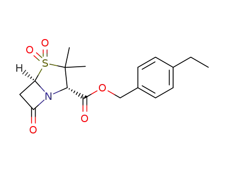 4-ethylbenzyl (2S,5R)-3,3-dimethyl-7-oxo-4-thia-1-azabicyclo[3.2.0]heptane-2-carboxylate 4,4-dioxide