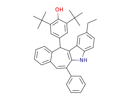 2,6-di-tert-butyl-4-(2-ethyl-6-phenyl-5,12-dihydrobenzo[4,5]cyclohepta[1,2-b]indol-12-yl)phenol