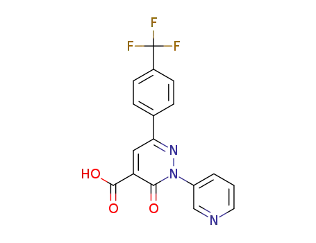 3-oxo-2-(pyridin-3-yl)-6-[4-(trifluoromethyl)phenyl]-2,3-dihydropyridazine-4-carboxylic acid