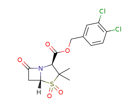 3,4-dichlorobenzyl 3,3-dimethyl-7-oxo-4-thia-1-azabicyclo[3.2.0] heptane-2-carboxylate 4,4- dioxide