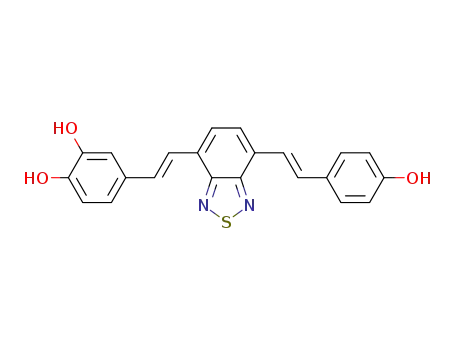 4-((E)-2-(7-((E)-4-hydroxystyryl)benzo[c][1,2,5]thiadiazol-4- yl)vinyl)benzene-1,2-diol