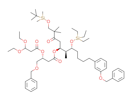 (5R,6S,7S)-5-(4-(3-(benzyloxy)phenyl)butyl)-3,3-diethyl-6,10,10,13,13,14,14-heptamethyl-9-oxo-4,12-dioxa-3,13-disilapentadecan-7-yl (R)-4-(benzyloxy)-3-((3,3-diethoxypropanoyl)oxy)butanoate