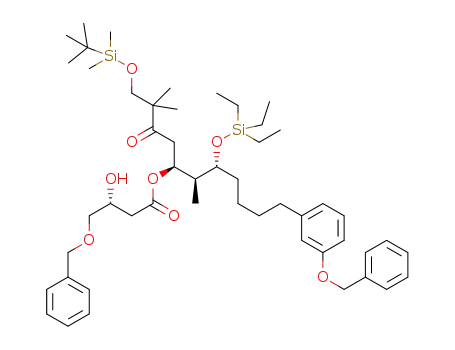 (5R,6S,7S)-5-(4-(3-(benzyloxy)phenyl)butyl)-3,3-diethyl-6,10,10,13,13,14,14-heptamethyl-9-oxo-4,12-dioxa-3,13-disilapentadecan-7-yl (R)-4-(benzyloxy)-3-hydroxybutanoate