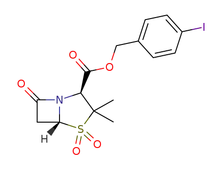 4-iodobenzyl (2S,5R)-3,3-dimethyl-7-oxo-4-thia-1-azabicyclo[3.2.0]hept ane-2-carboxylate 4,4-dioxide