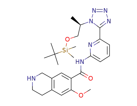 (R)-N-(6-(1-(1-((tert-butyldimethylsilyl)oxy)propan-2-yl)-1H-tetrazol-5-yl)pyridin-2-yl)-6-methoxy-1,2,3,4-tetrahydroisoquinoline-7-carboxamide