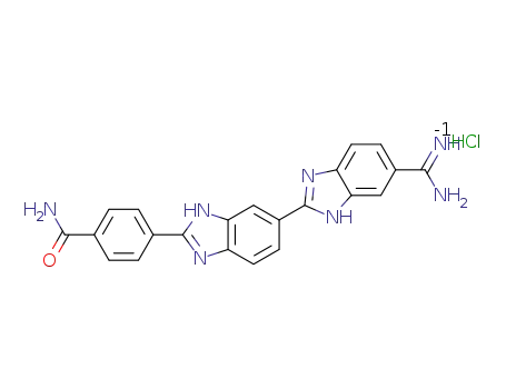 4-(6-carbamimidoyl-1H,3'H-[2,5'-bibenzo[d]imidazole]-2'-yl)benzamide hydrochloride