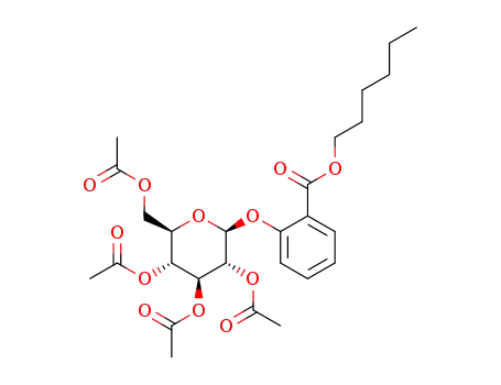 2-hexoxycarbonylphenyl 2,3,4,6-tetra-O-acetyl-β-D-glucopyranoside