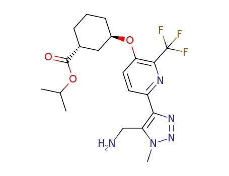 (+/-)-(1S,3S)-3-((6-(5-(aminomethyl)-1-methyl-1H-1,2,3-triazol-4-yl)-2-(trifluoromethyl)pyridin-3-yl)oxy)cyclohexane-1-carboxylic acid isopropyl ester