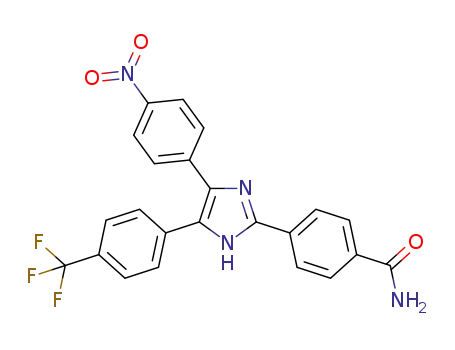 4-(4-(4-nitrophenyl)-5-(4-(trifluoromethyl)phenyl)-1H-imidazol-2-yl)benzamide