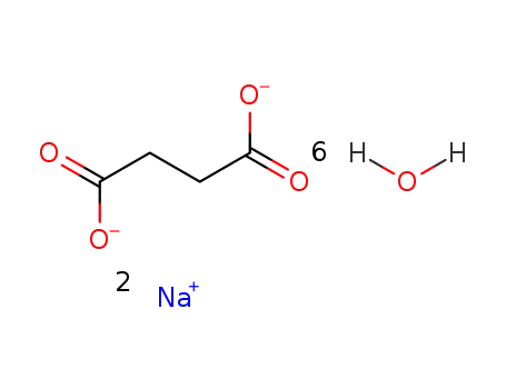 Molecular Structure of 6106-21-4 (Disodium succinate hexahydrate)
