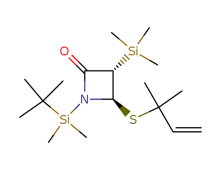 (3S,4R)-1-(tert-Butyldimethylsilyl)-4-<(2-methyl-3-buten-2-yl)thio>-3-(trimethylsilyl)-2-azetidinone