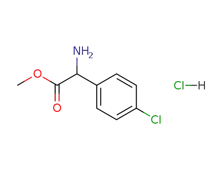 Molecular Structure of 42718-19-4 (1-(4-CHLOROPHENYL)-2-METHOXY-2-OXO-1-ETHANAMINIUM CHLORIDE)