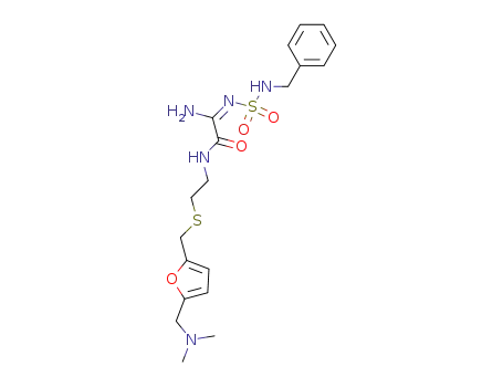 2-amino-2-<(N-benzylsulphamoyl)imino>-N-<2-<5-(dimethylaminomethyl)furfurylthio>-ethyl>acetamide