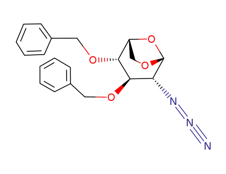 Molecular Structure of 55682-48-9 (1,6-Anhydro-2-azido-2-deoxy-3,4-bis-O-(phenylmethyl)-beta-D-glucopyranose)