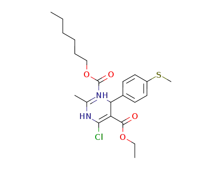 4-Chloro-2-methyl-6-(4-methylsulfanyl-phenyl)-3,6-dihydro-1λ5-pyrimidine-1,5-dicarboxylic acid 5-ethyl ester 1-hexyl ester