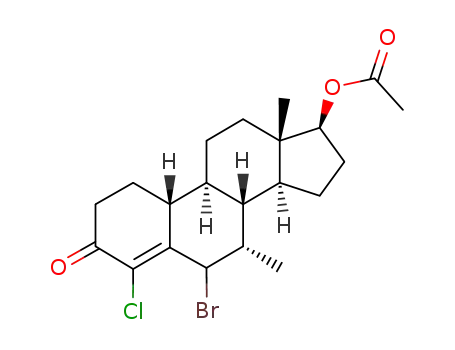 17β-acetoxy-6β-bromo-4-chloro-7α-methylestr-4-en-3-one