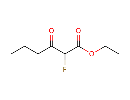 Molecular Structure of 76435-44-4 (Hexanoic acid, 2-fluoro-3-oxo-, ethyl ester)