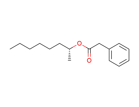 Molecular Structure of 92883-26-6 (Benzeneacetic acid, (1R)-1-methylheptyl ester)