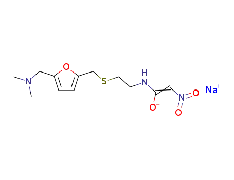 sodium 1-<2-(5-dimethylaminomethylfurfurylthio)ethylamino>-2-nitroethenoxide