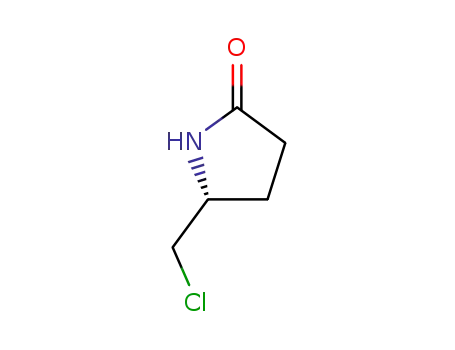 Molecular Structure of 138541-53-4 ((R)-5-(CHLOROMETHYL)PYRROLIDIN-2-ONE)