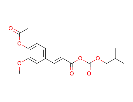 Acetic acid 4-((E)-3-isobutoxycarbonyloxy-3-oxo-propenyl)-2-methoxy-phenyl ester