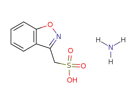 Molecular Structure of 81534-20-5 (1,2-Benzisoxazole-3-methanesulfonic acid, ammonium salt)