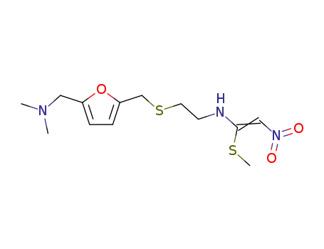 1-<2-<(5-Dimethylaminomethyl-2-furyl)-methylthio>-ethylamino>-1-methylthio-2-nitroethylen