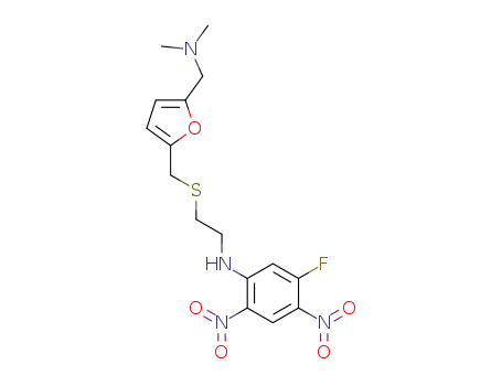 N-<2-<<<5-<(dimethylamino)methyl>-2-furanyl>methyl>thio>ethyl>-2,4-dinitro-5-fluoroaniline