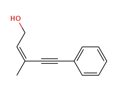 Molecular Structure of 148802-08-8 (2-Penten-4-yn-1-ol, 3-methyl-5-phenyl-, (2Z)-)