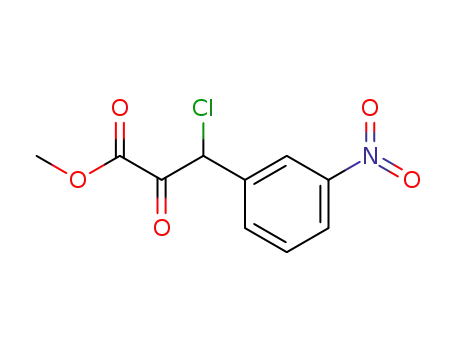 Molecular Structure of 146736-30-3 (Benzenepropanoic acid, b-chloro-3-nitro-a-oxo-, methyl ester)